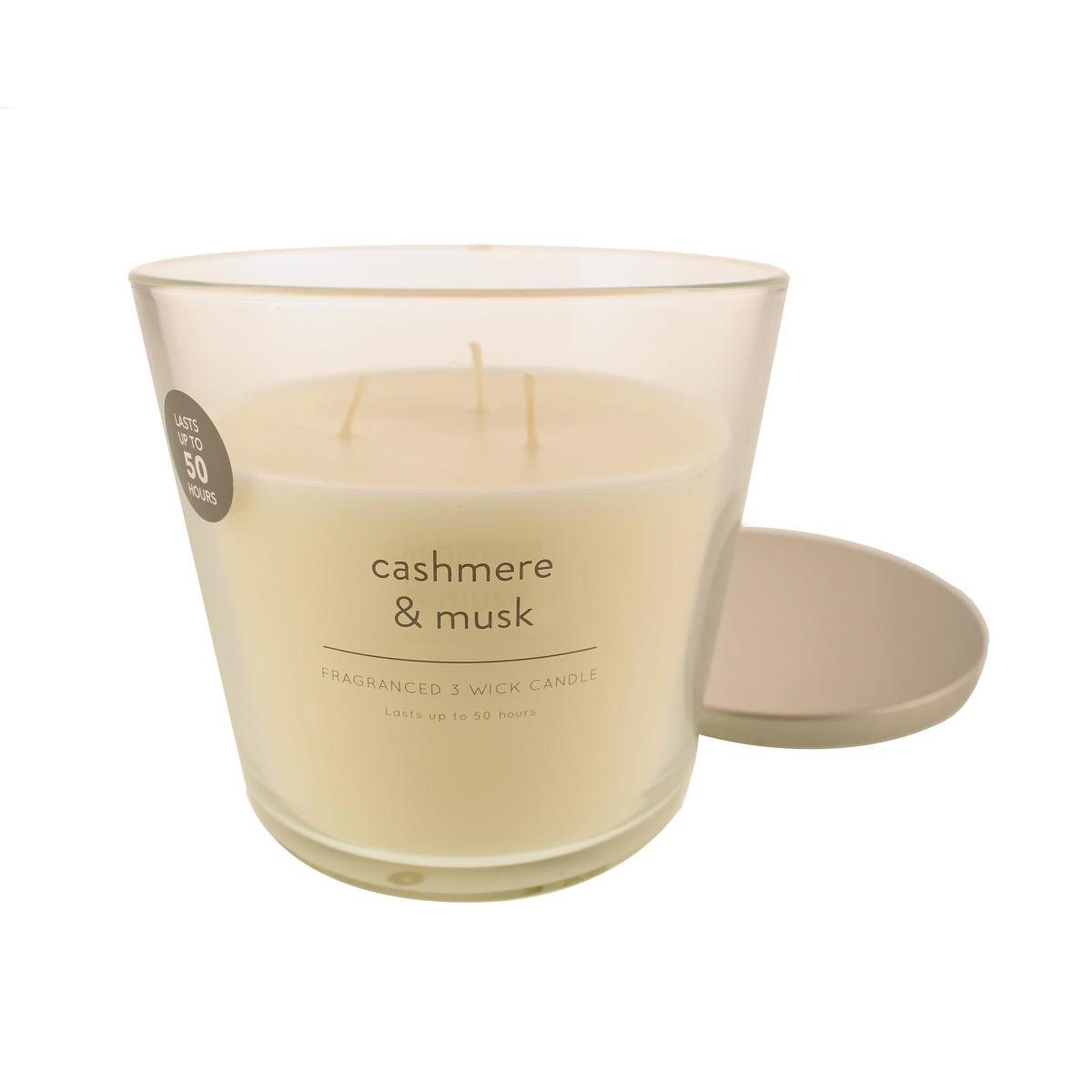 Cashmere and Musk Wick Candle White – image 4