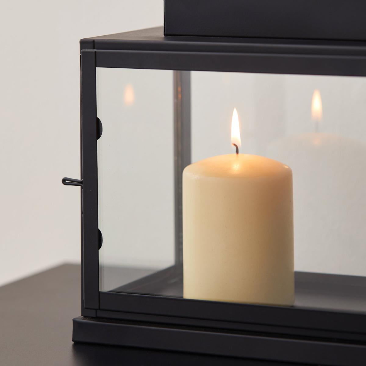 London 3 Pillar Candle lantern Black – image 2