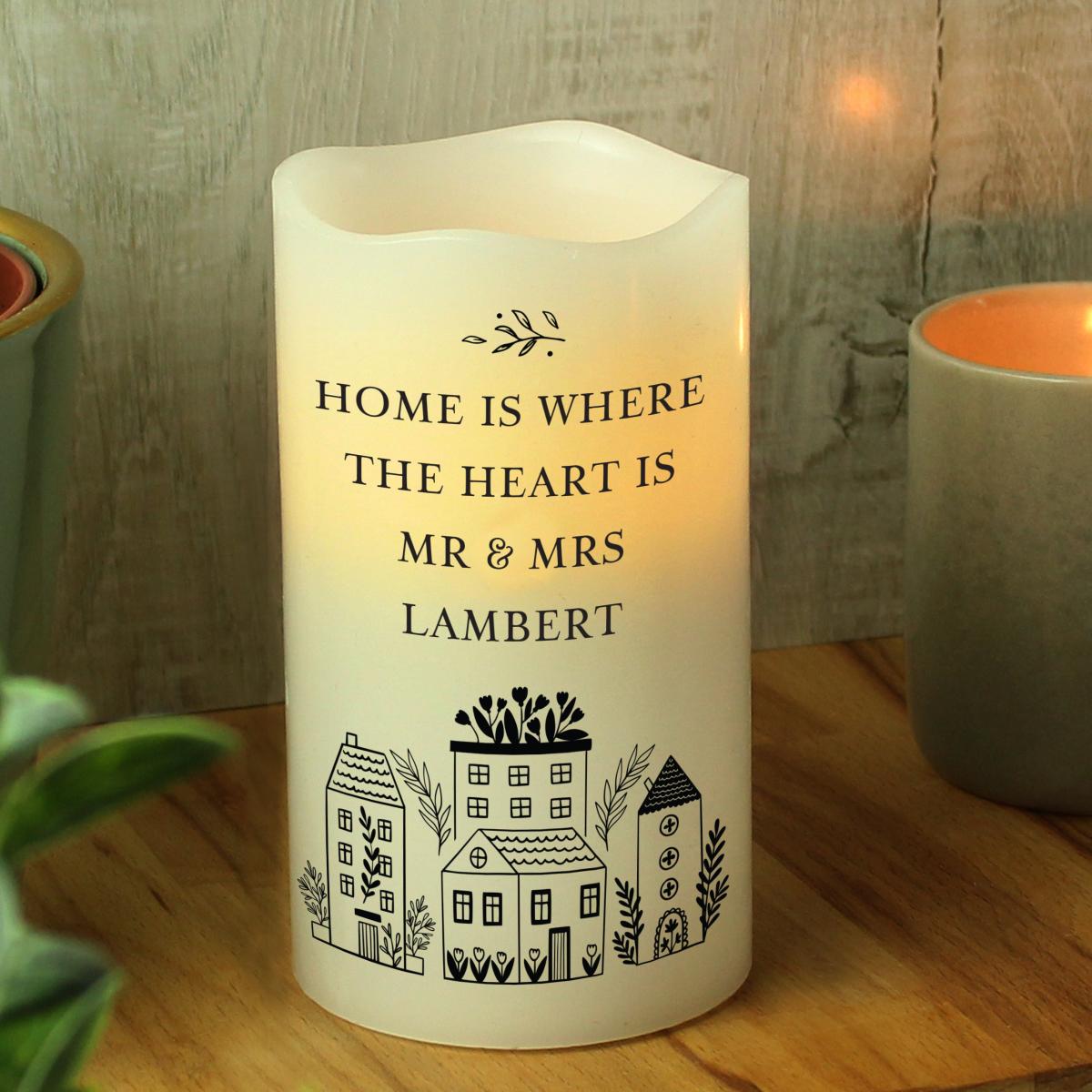 Personalised Home LED Candle White – image 2