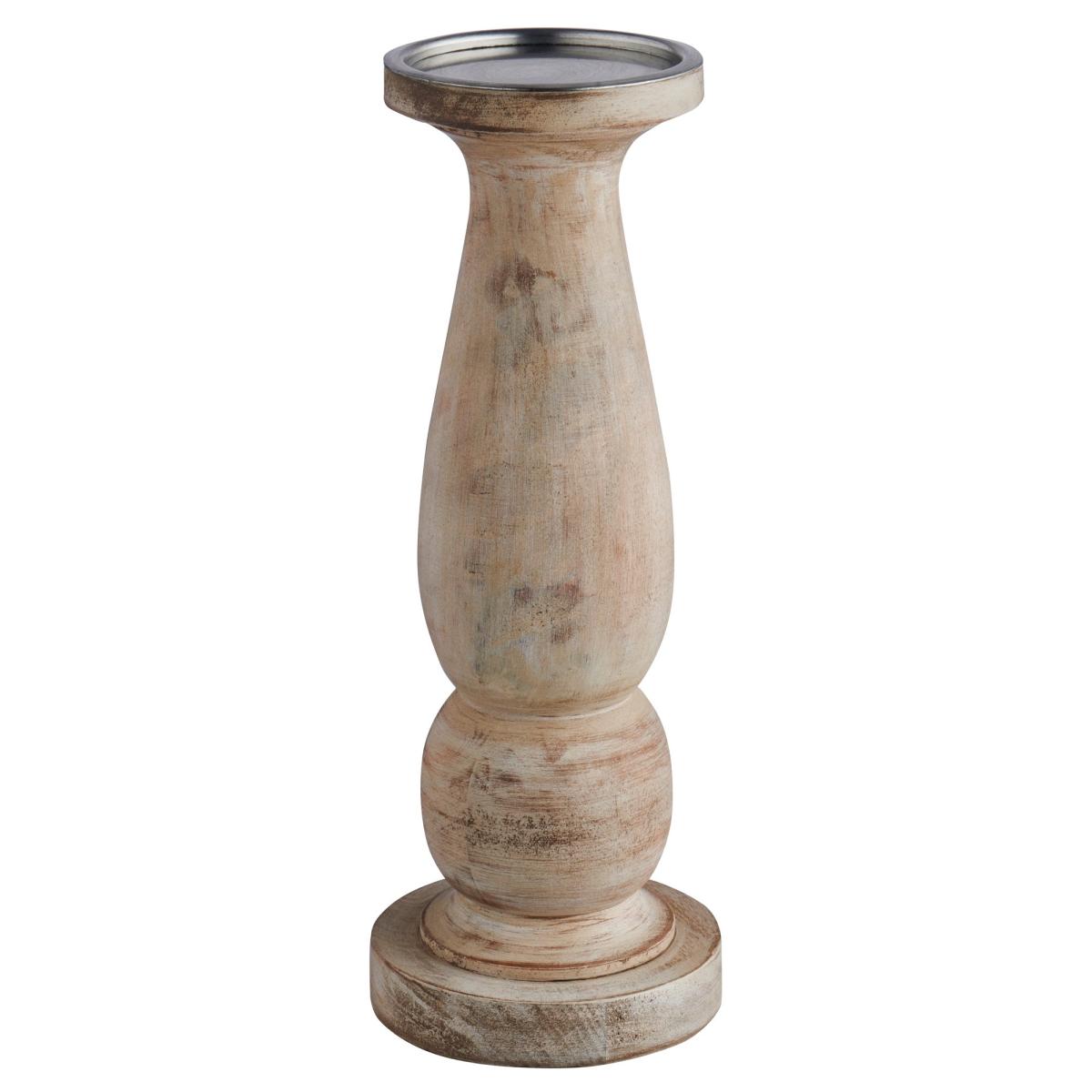 Churchgate Turned Wood Candlestick 35cm Natural – image 5