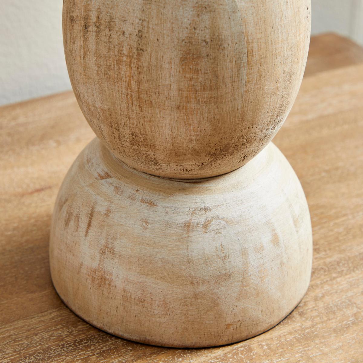 Churchgate Solid Wood Candlestick 22cm Natural – image 4