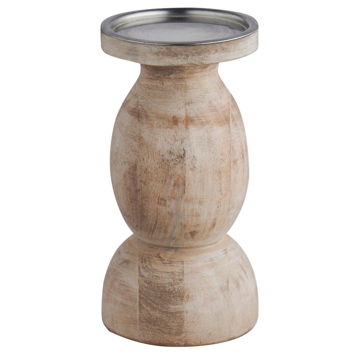 Churchgate Solid Wood Candlestick 22cm Natural – image 5