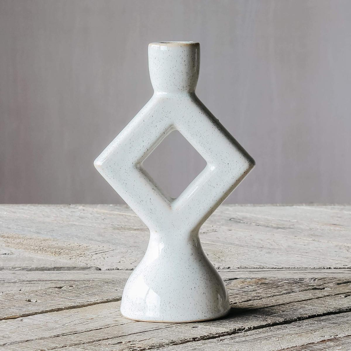 Cream Diamond Candle Holder – image 3