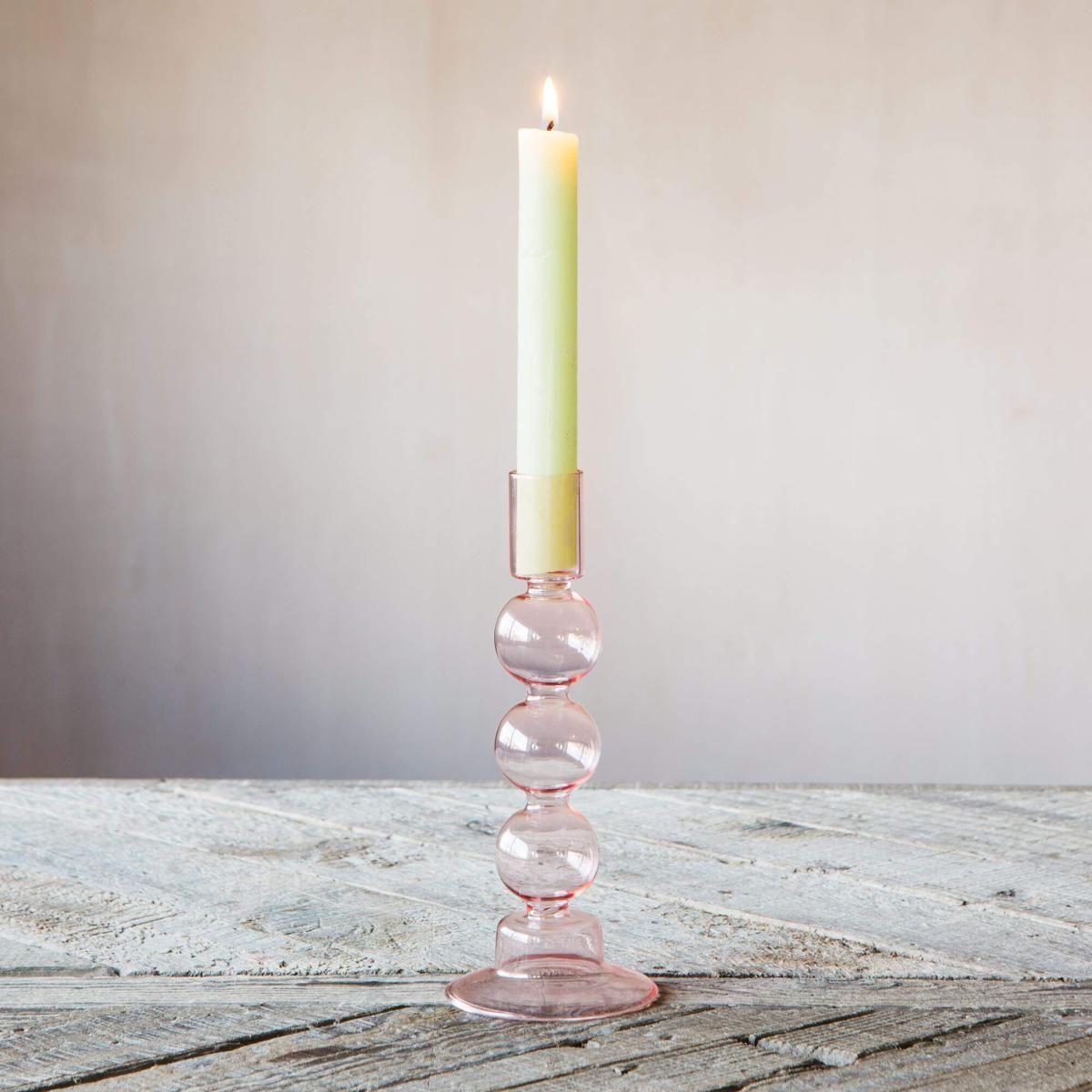 Turquoise and Red Bubble Candle Holder – image 5