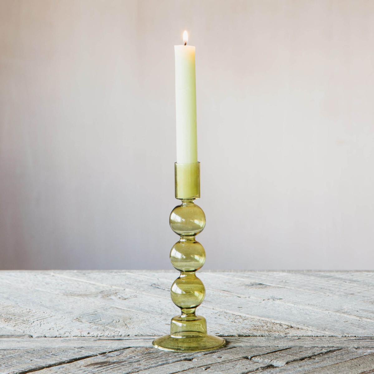 Turquoise and Red Bubble Candle Holder – image 7