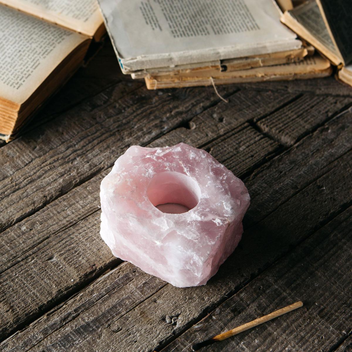 Rose Quartz Tea Light Holder – image 2