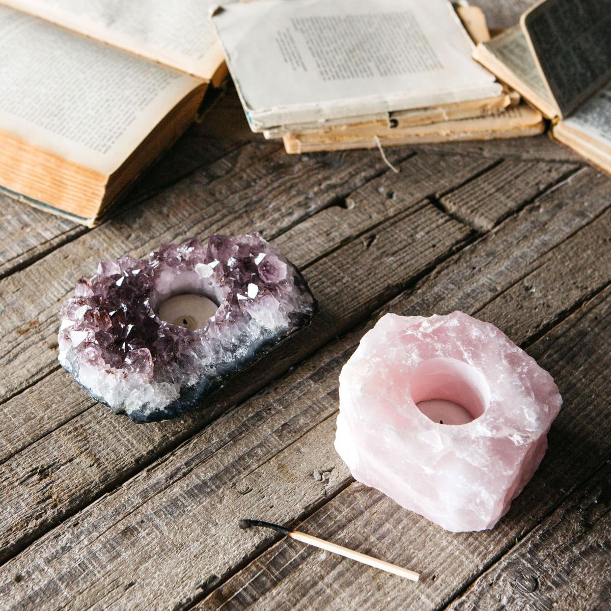 Rose Quartz Tea Light Holder – image 3
