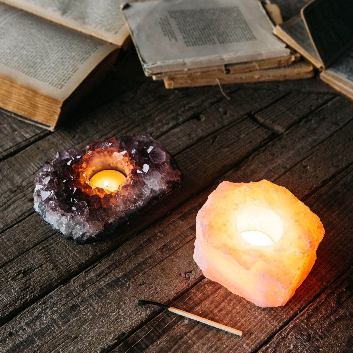 Rose Quartz Tea Light Holder – image 4