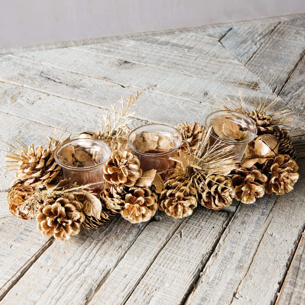 Pine Cone and Stars Candle Holder – image 2