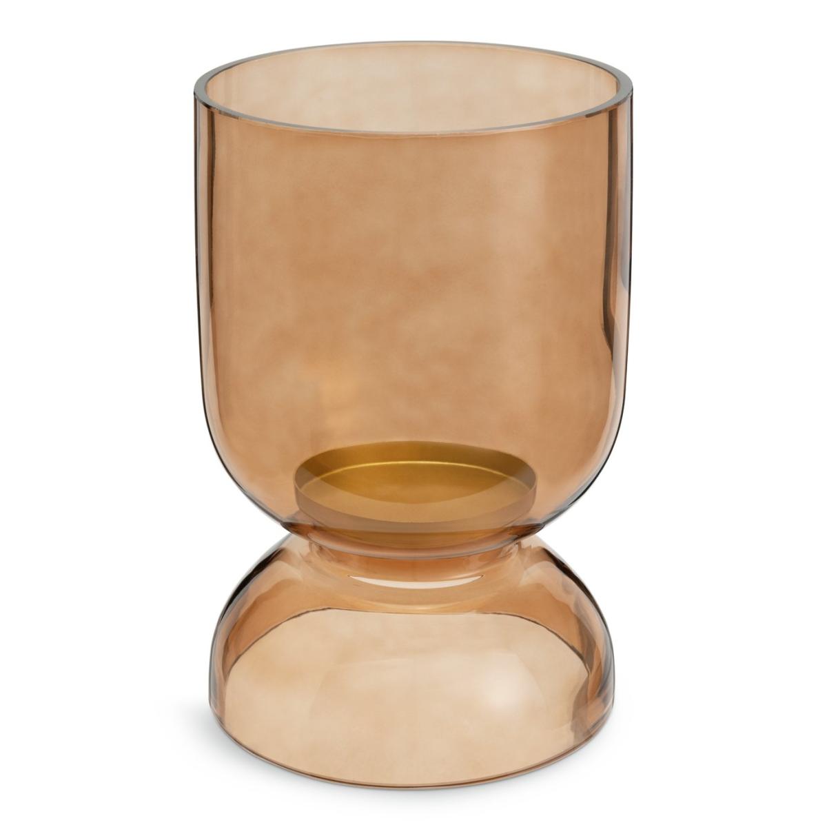 Habitat Small Glass Hurricane Lantern - Orange – image 3