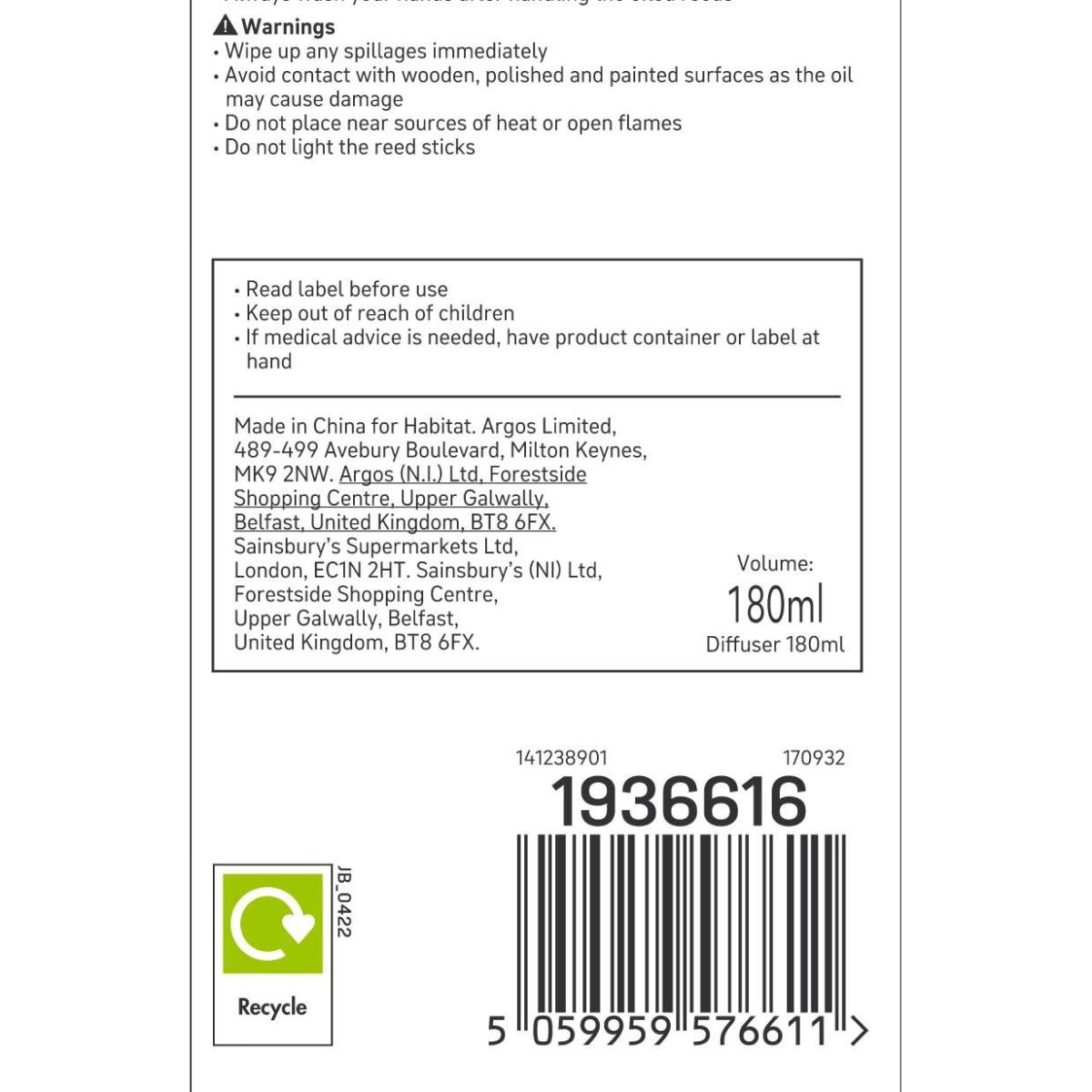 Habitat 180ml Glass Diffuser - Christmas Wish – image 5