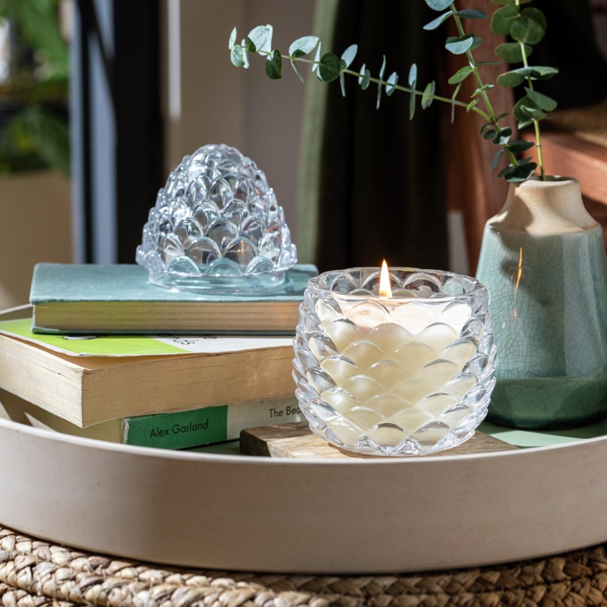 Habitat Pinecone Shape Glass Candle – image 2