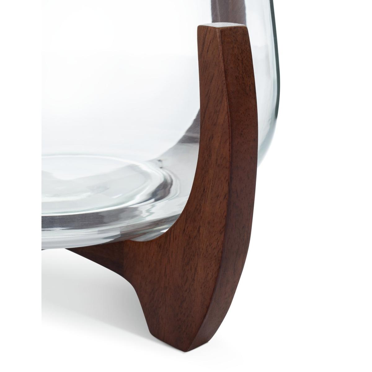Habitat Hurricane Candle Holder with Wooden Leg – image 3