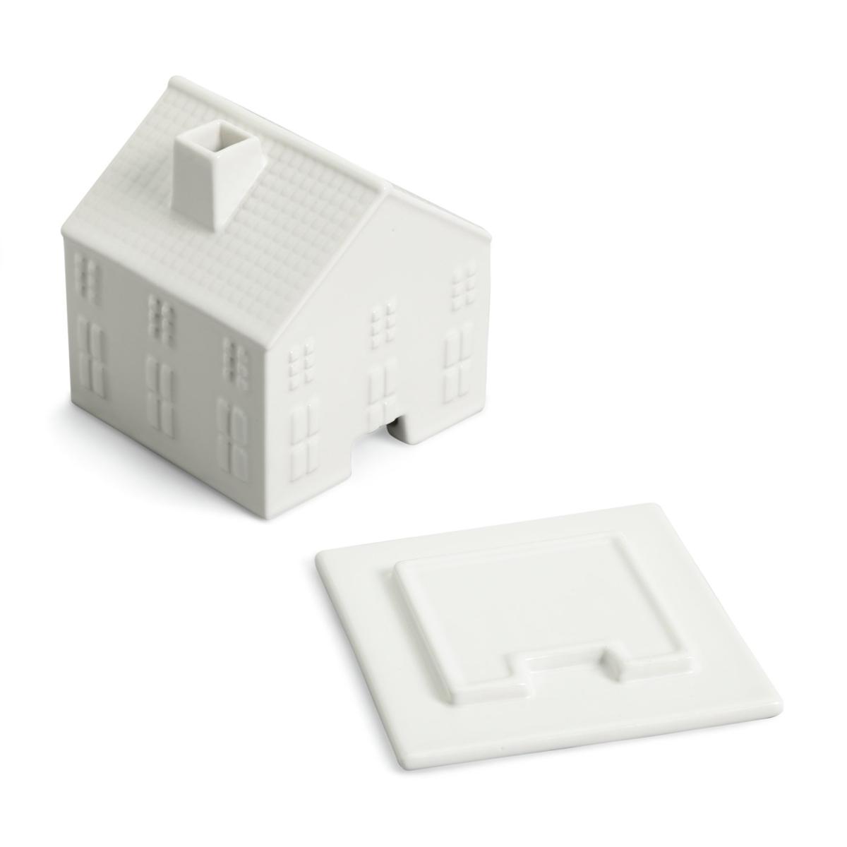 Habitat Ceramic House Shaped Tealight Holder - White – image 3