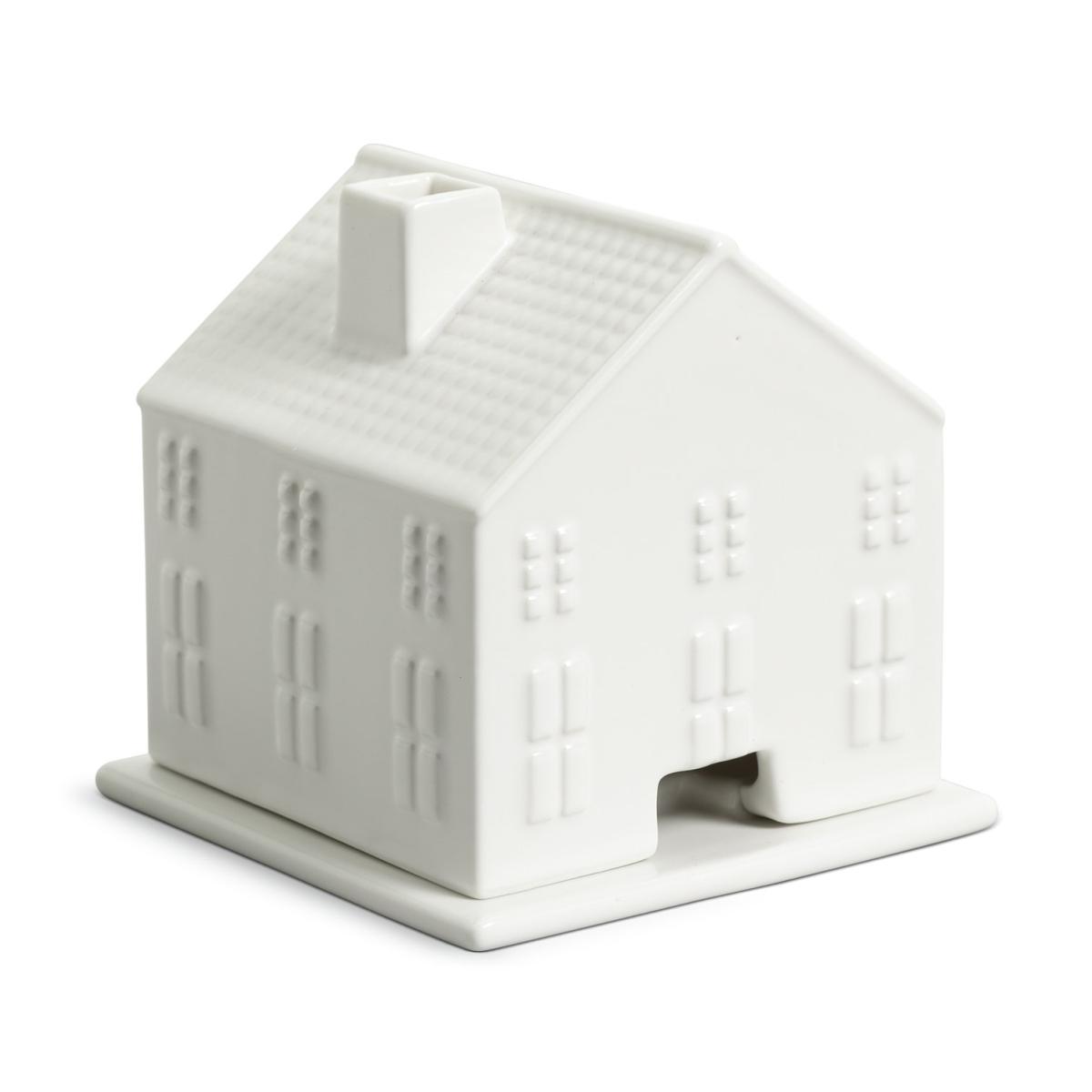 Habitat Ceramic House Shaped Tealight Holder - White – image 4