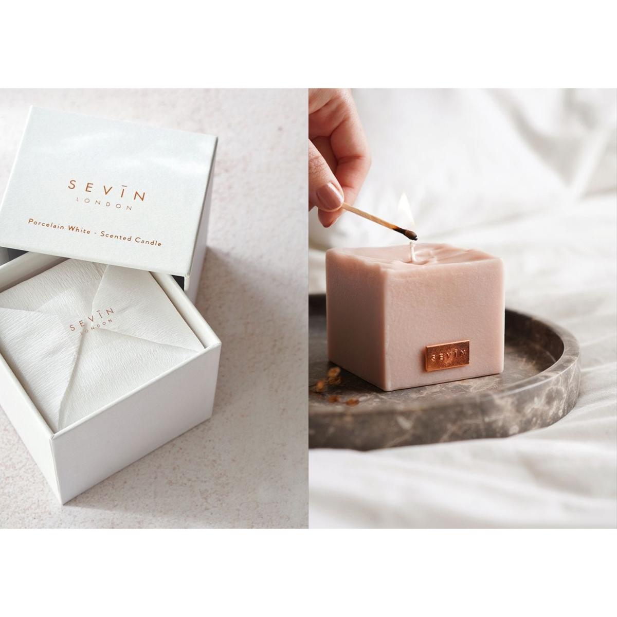 Sevin London Marble Black Scented Candle Small – image 3