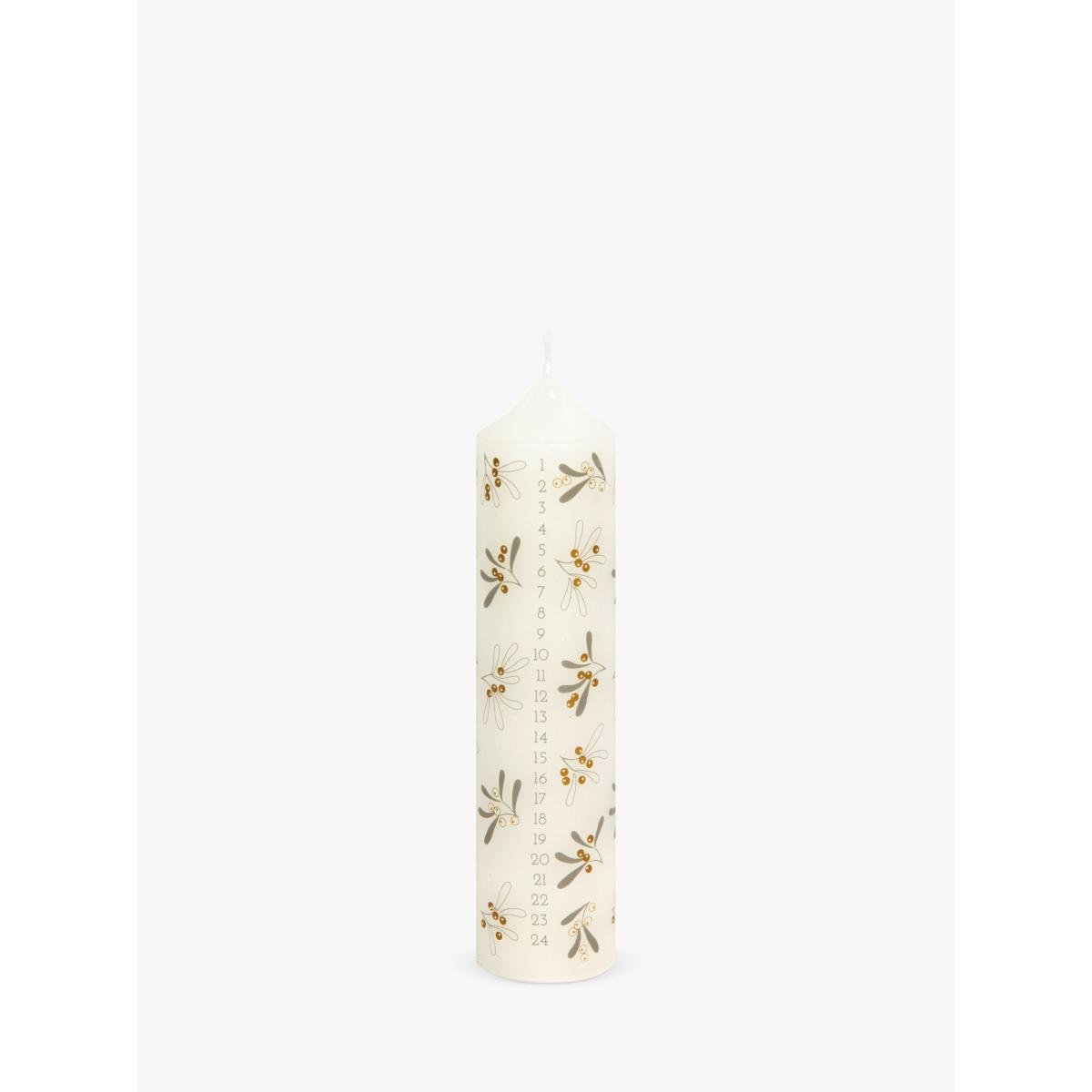 Talking Tables Mistletoe Advent Pillar Candle – image 2