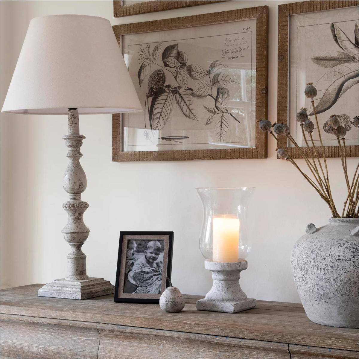 One.World Birkdale Terracotta Hurricane Candle Holder, Neutral – image 1