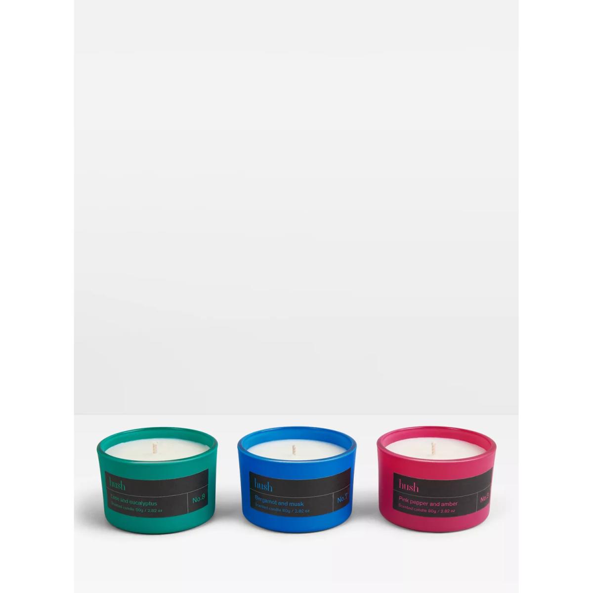 hush Set Of Three Mini Candles, Black – image 2