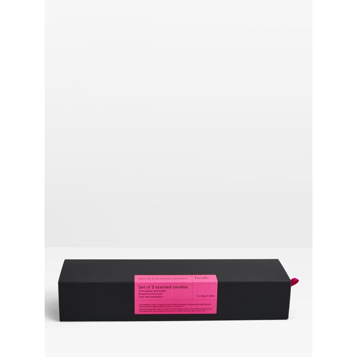 hush Set Of Three Mini Candles, Black – image 3