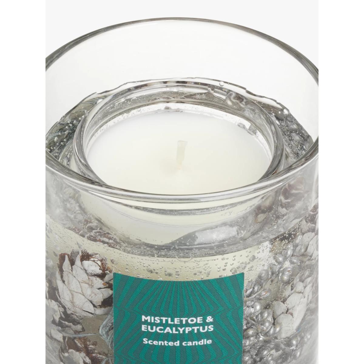 John Lewis Misteltoe & Eucalyptus Gel Scented Candle, 75g – image 2