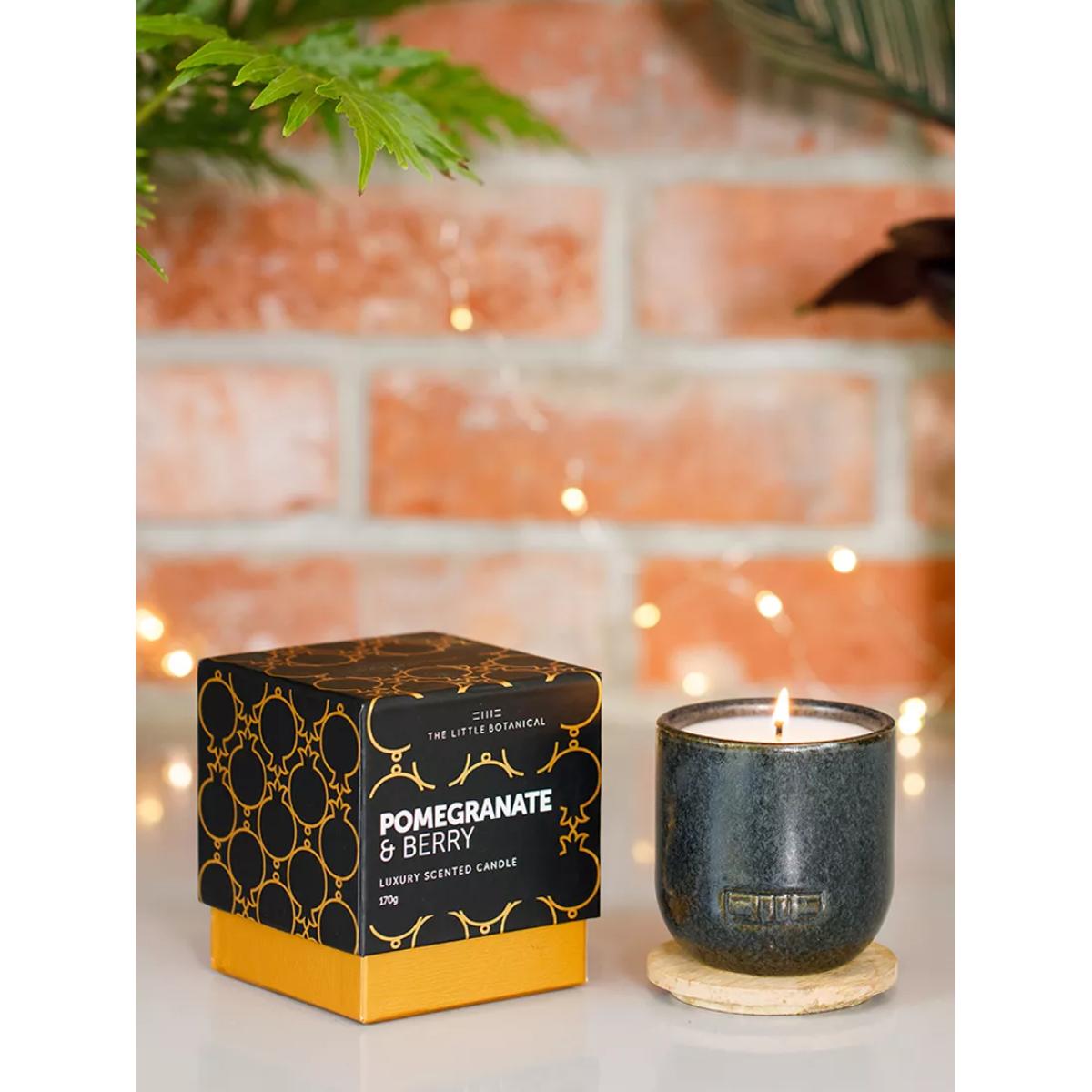 The Little Botanical Pomegranate and Berry Luxury Scented Candle – image 3