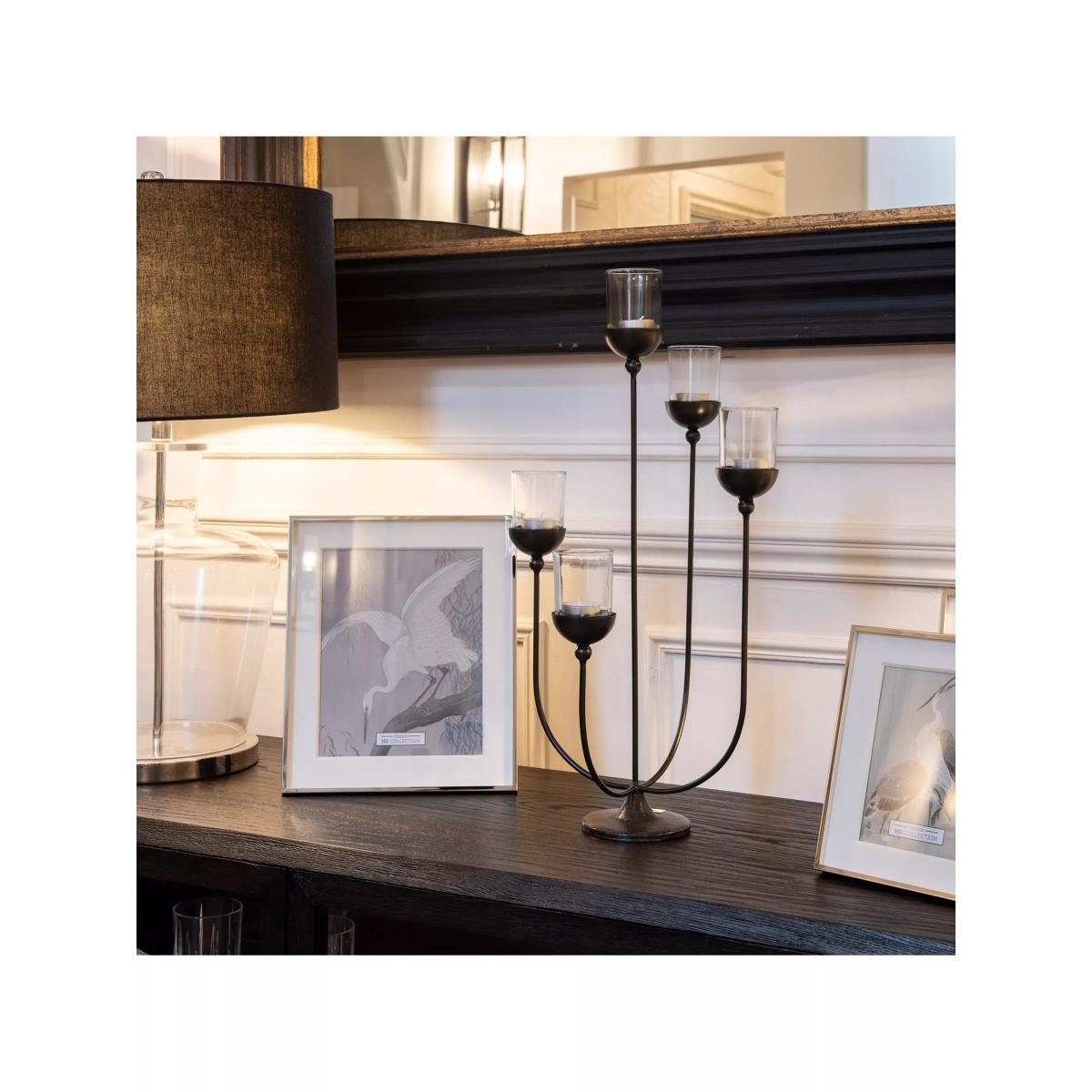One.World Granville Candle Holder, Black – image 2