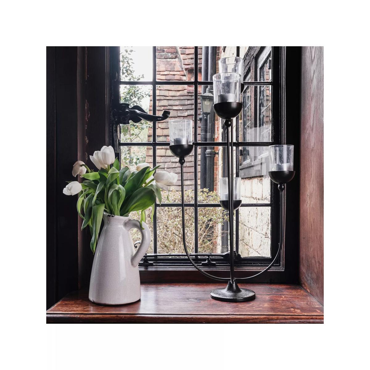 One.World Granville Candle Holder, Black – image 3