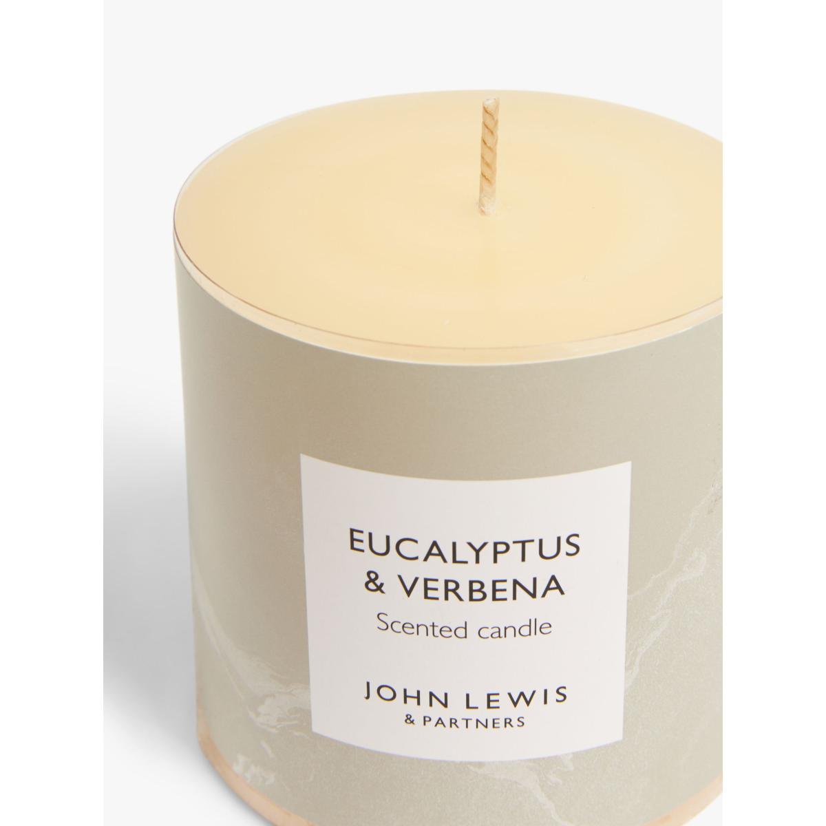 John Lewis Simplicity Eucalyptus & Verbena Pillar Refill Candle, 265g – image 2