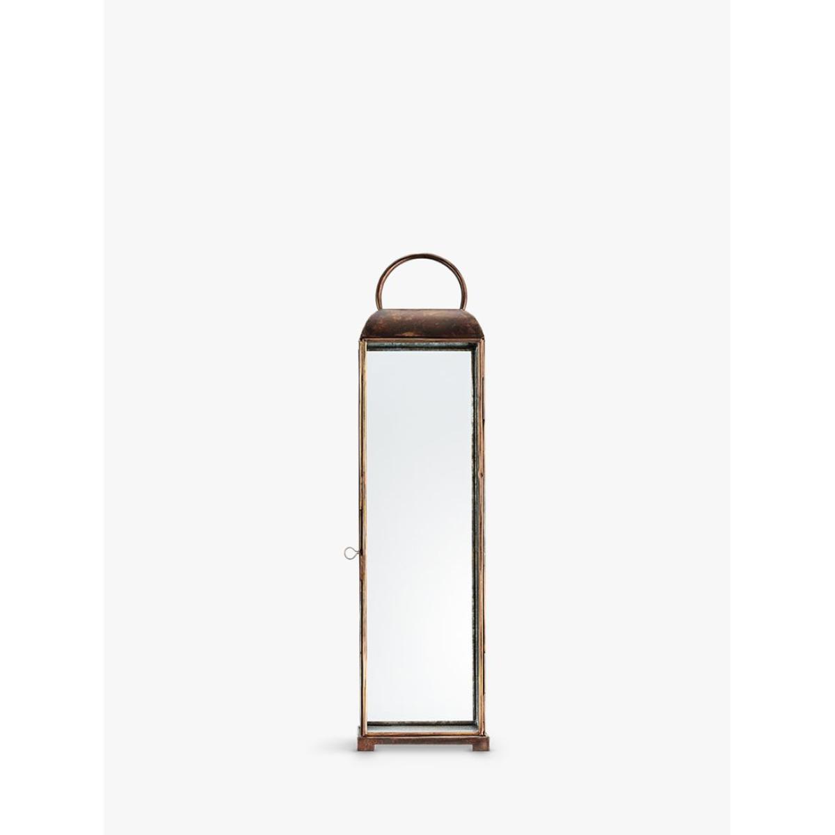 Nkuku Kaso Brass Lantern Candle Holder, Antique Brass – image 6