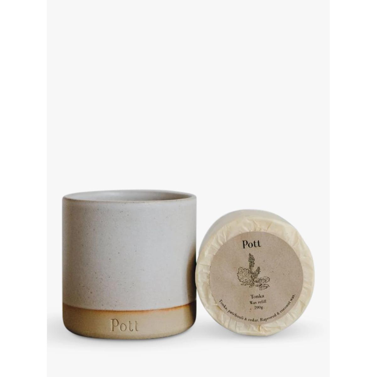Pott Candles Speckle Stoneware Tonka Scented Candle, 290g – image 2
