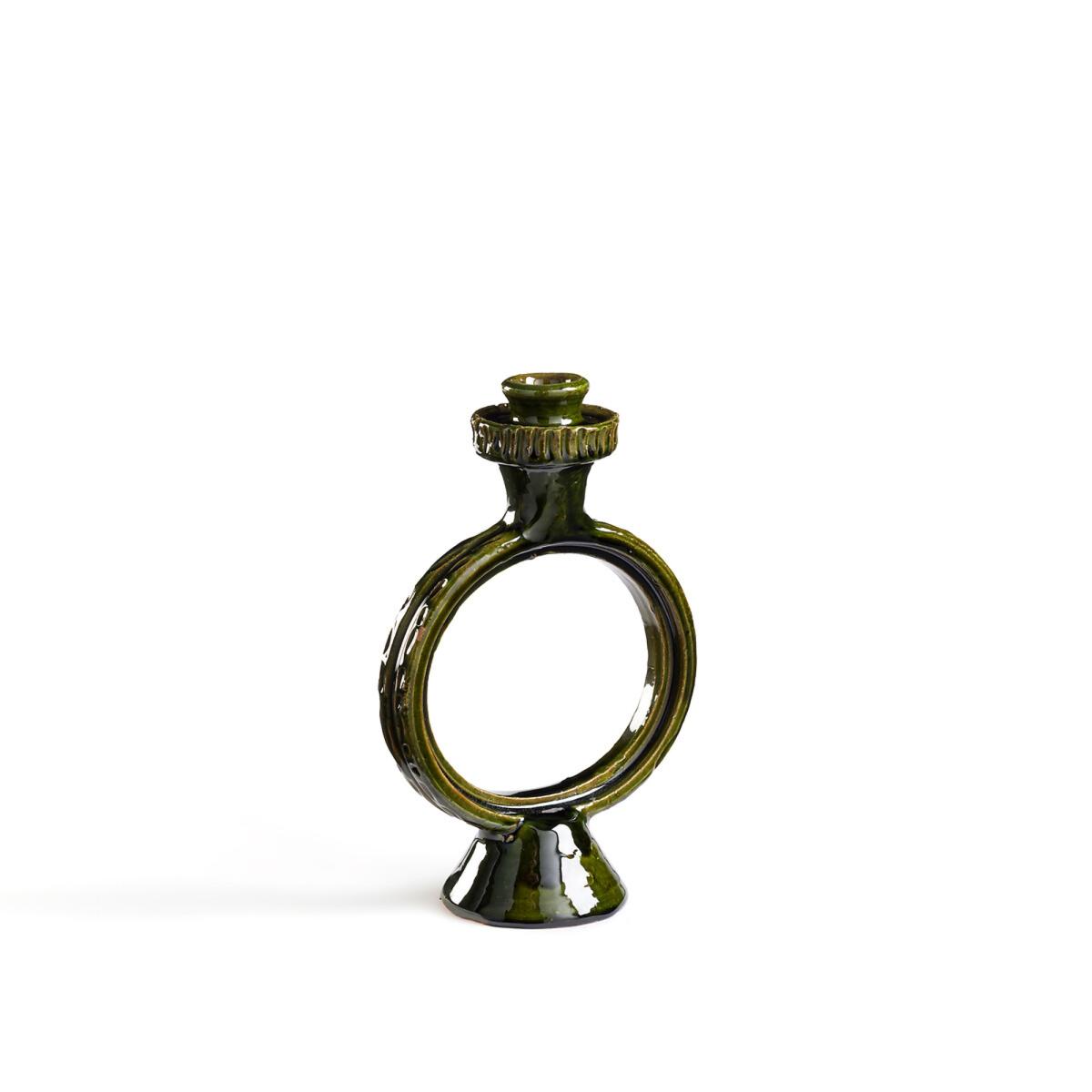 Makero 27cm High Terracotta Candlestick – image 2