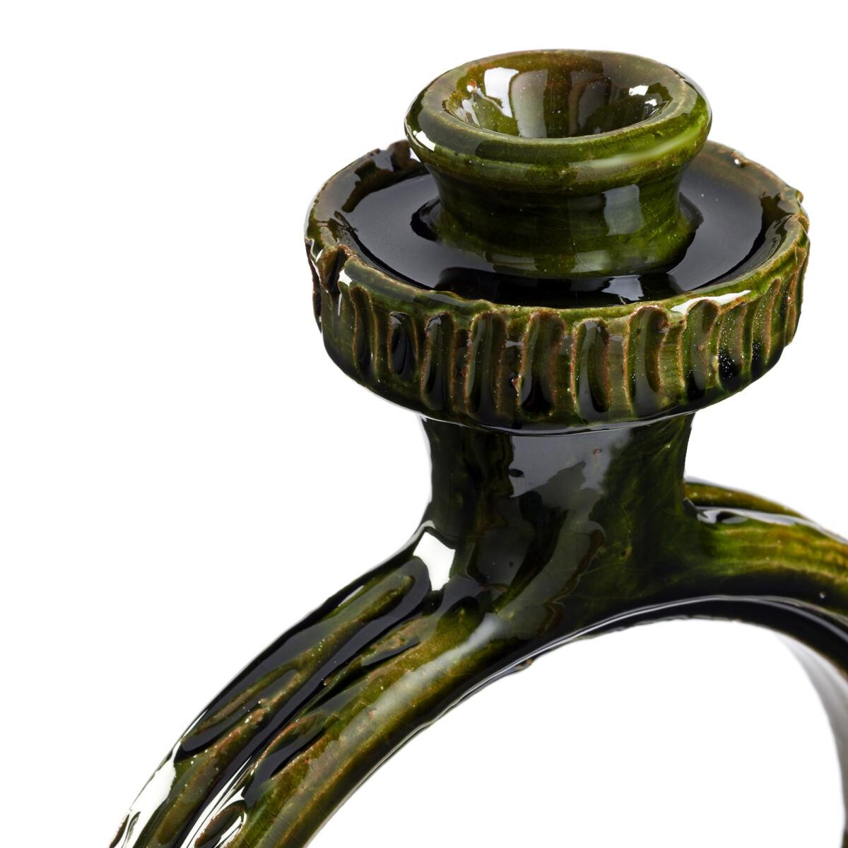 Makero 27cm High Terracotta Candlestick – image 3