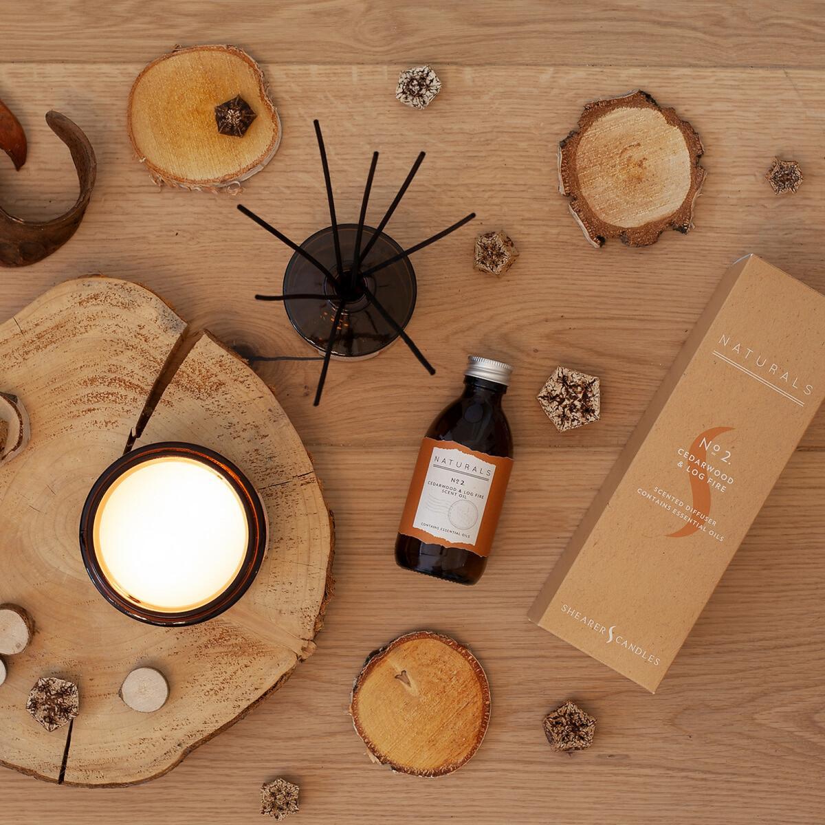 Cedarwood & Log Fire Premium Soy Wax Candle – image 2