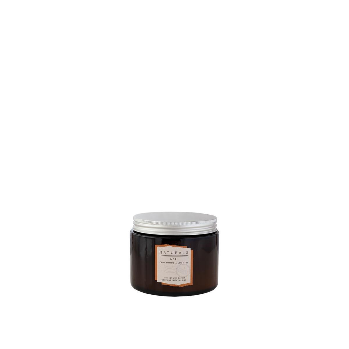 Cedarwood & Log Fire Premium Soy Wax Candle – image 3