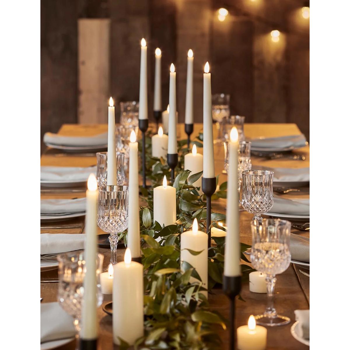 Lights4Fun Set of 4 TruGlow&reg; Dinner LED Candles - Ivory, Ivory – image 2