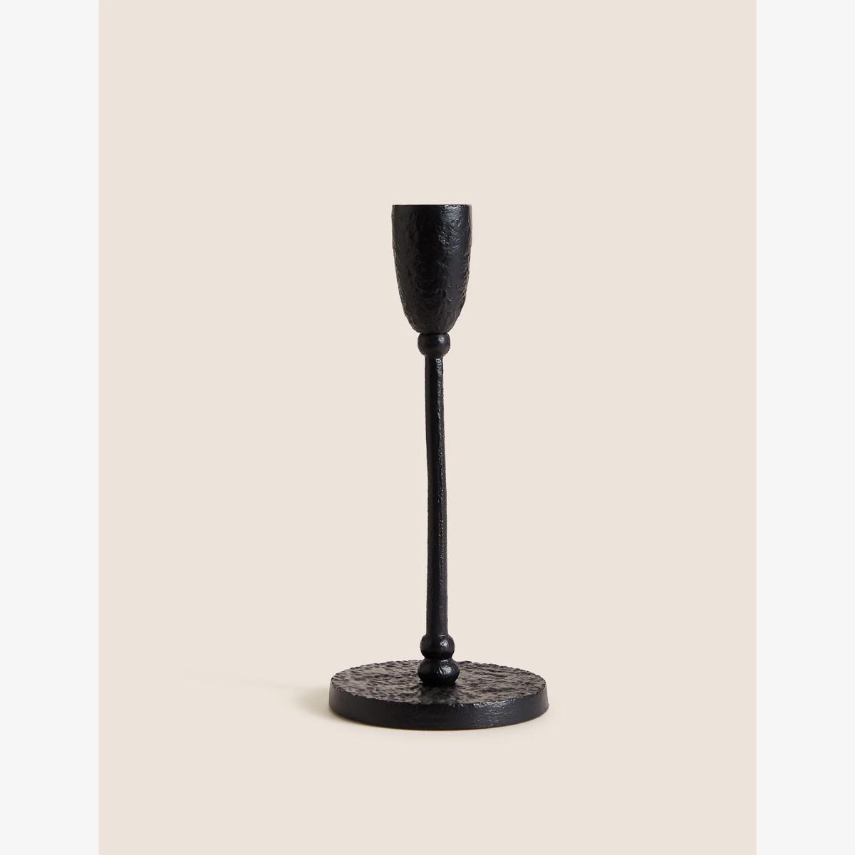 M&S Dinner Candle Holder - Black, Black – image 1