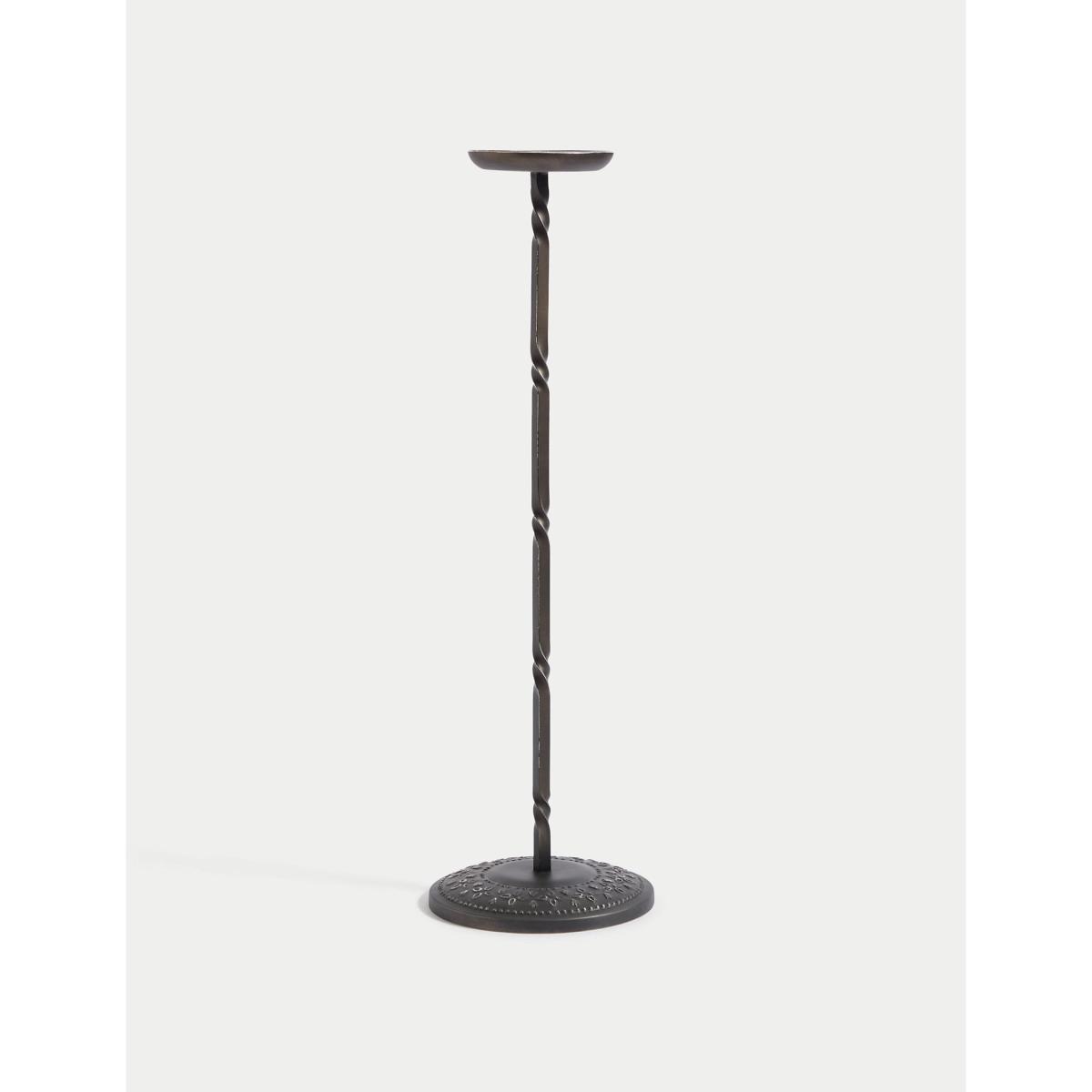 M&S X Fired Earth Metal Tall Candle Holder - Black, Black – image 2