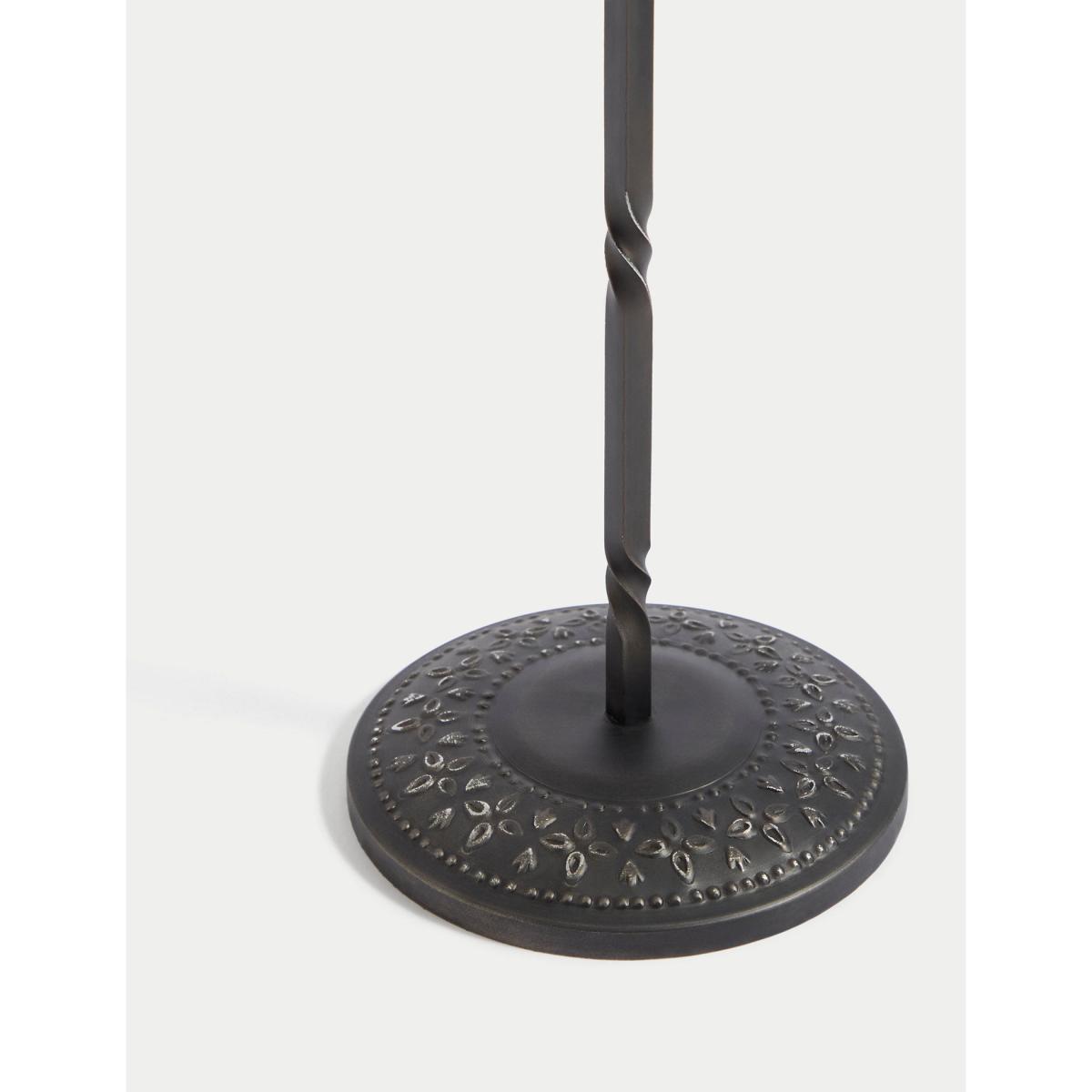 M&S X Fired Earth Metal Tall Candle Holder - Black, Black – image 3