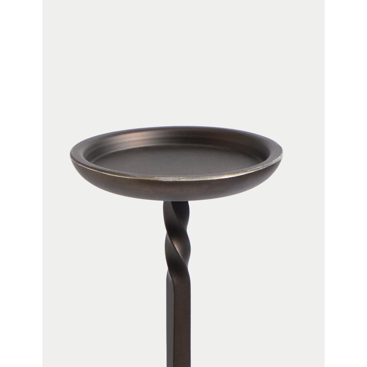 M&S X Fired Earth Metal Tall Candle Holder - Black, Black – image 4