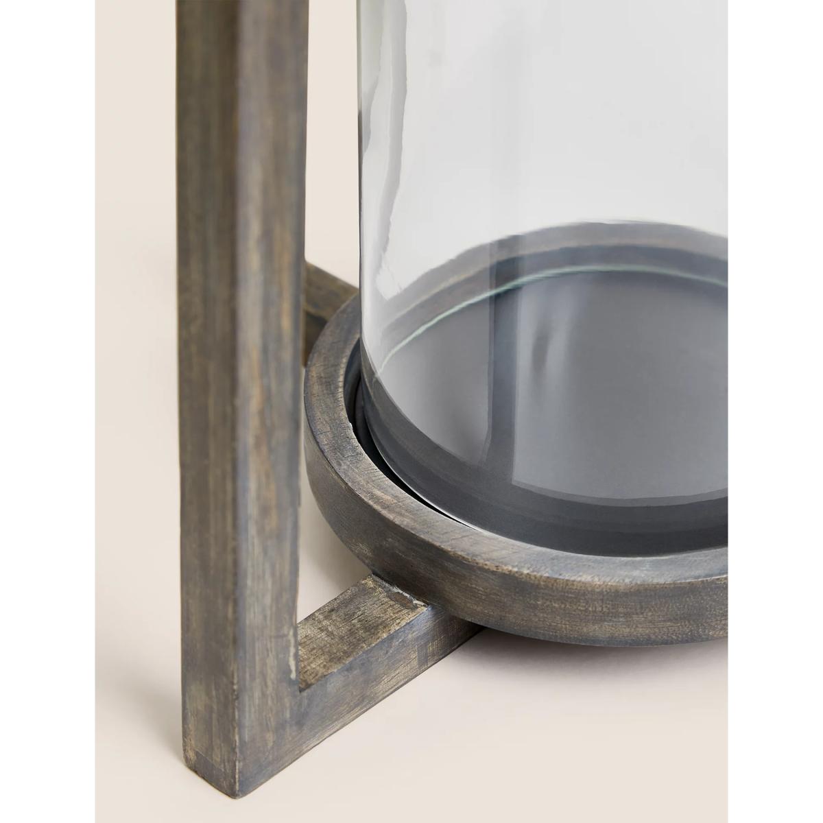 M&S Wooden Frame Lantern, Wood – image 4