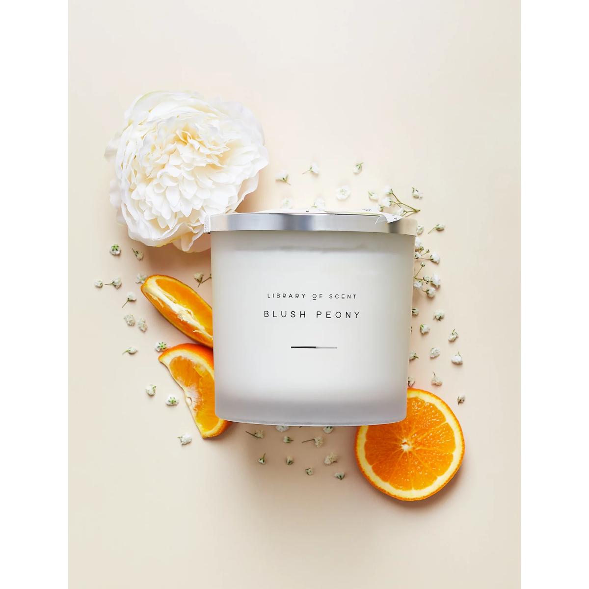 Library Of Scent Blush Peony 3 Wick Candle - White Mix, White Mix – image 2