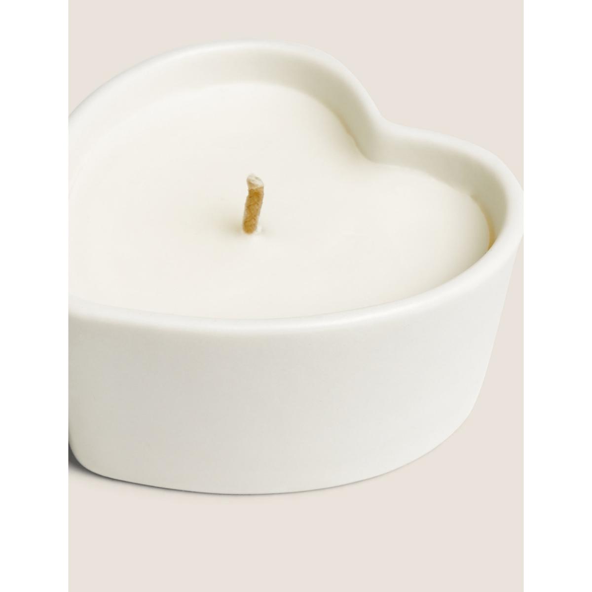 M&S Library Of Scent Set of 3 Seashells Heart Votive Candles - White, White – image 4