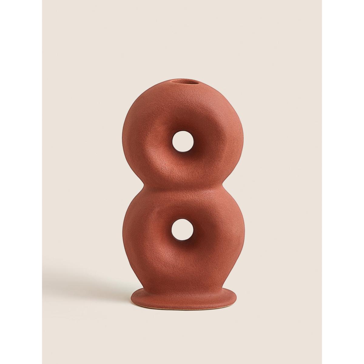 M&S Ceramic Dinner Candle Holder - Terracotta, Terracotta – image 2
