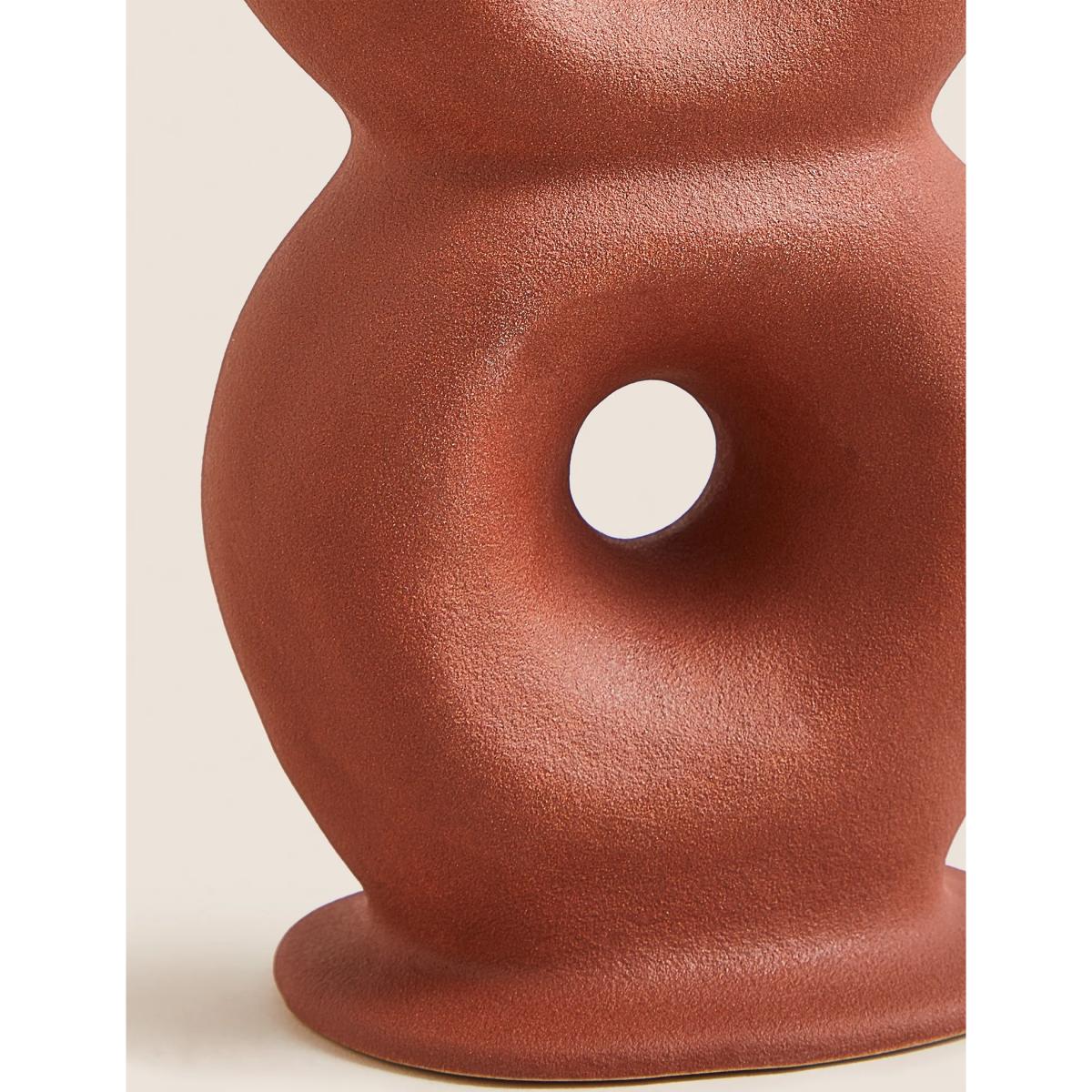 M&S Ceramic Dinner Candle Holder - Terracotta, Terracotta – image 4