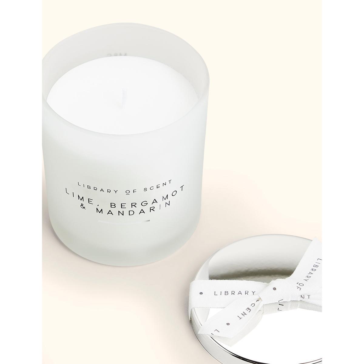 M&S Library Of Scent Lime, Bergamot & Mandarin Scented Candle - White Mix, White Mix – image 3