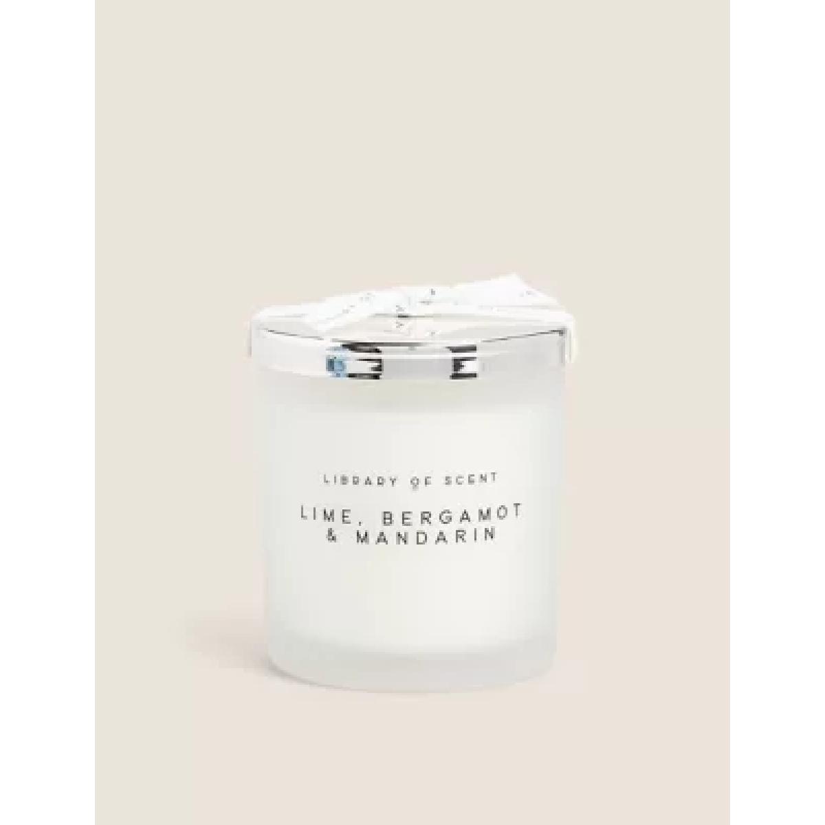 M&S Library Of Scent Lime, Bergamot & Mandarin Scented Candle - White Mix, White Mix – image 1