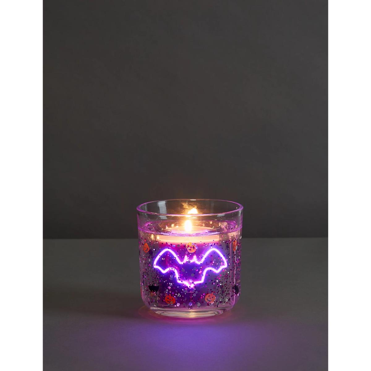M&S Halloween Pumpkin Spiced Light Up Candle - Orange, Orange – image 3
