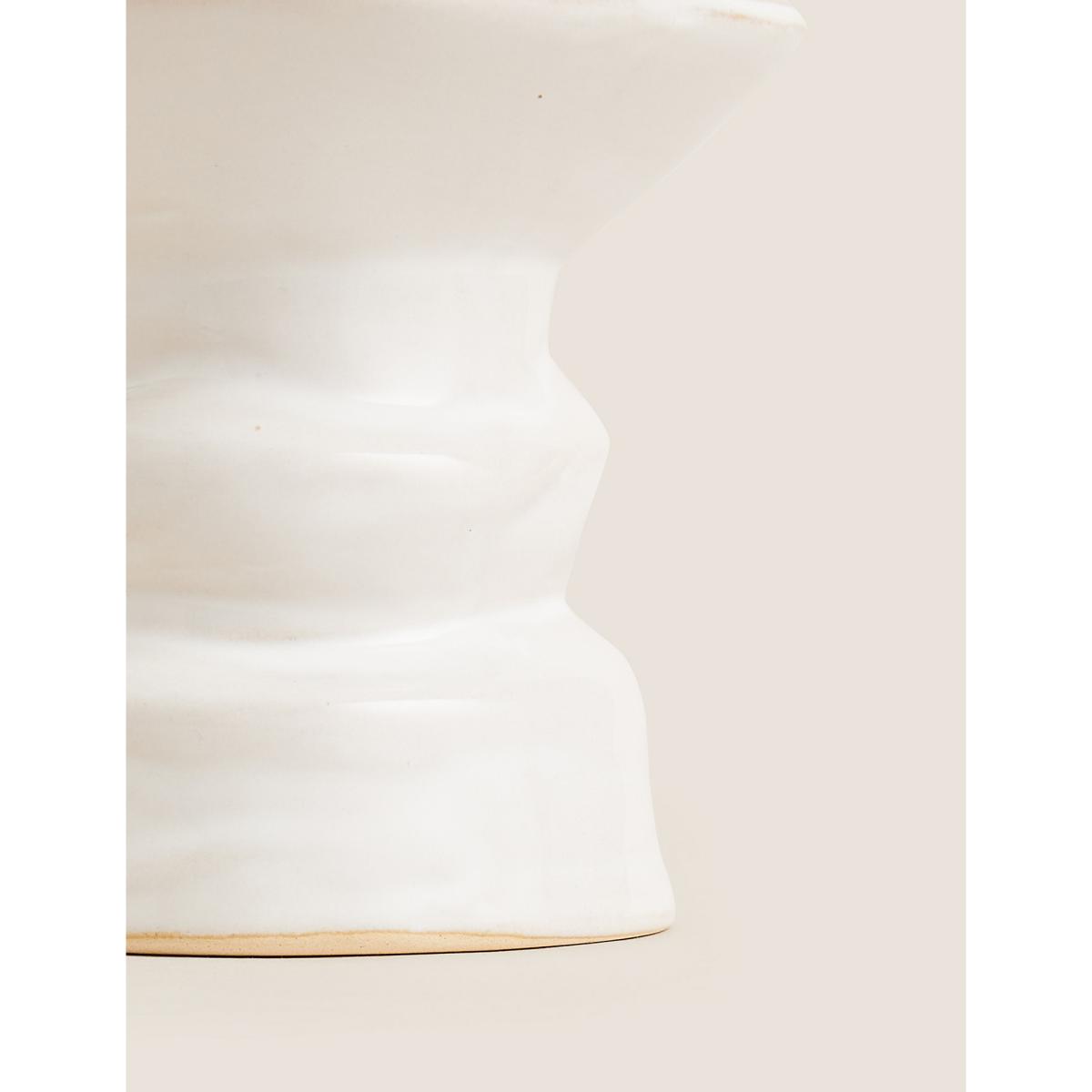 M&S Medium Ceramic Pillar Candle Holder - White, White – image 6