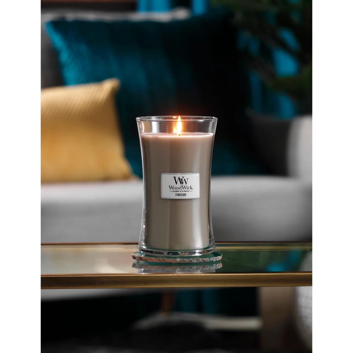 Woodwick Fireside Large Jar Candle - Light Grey, Light Grey – image 2